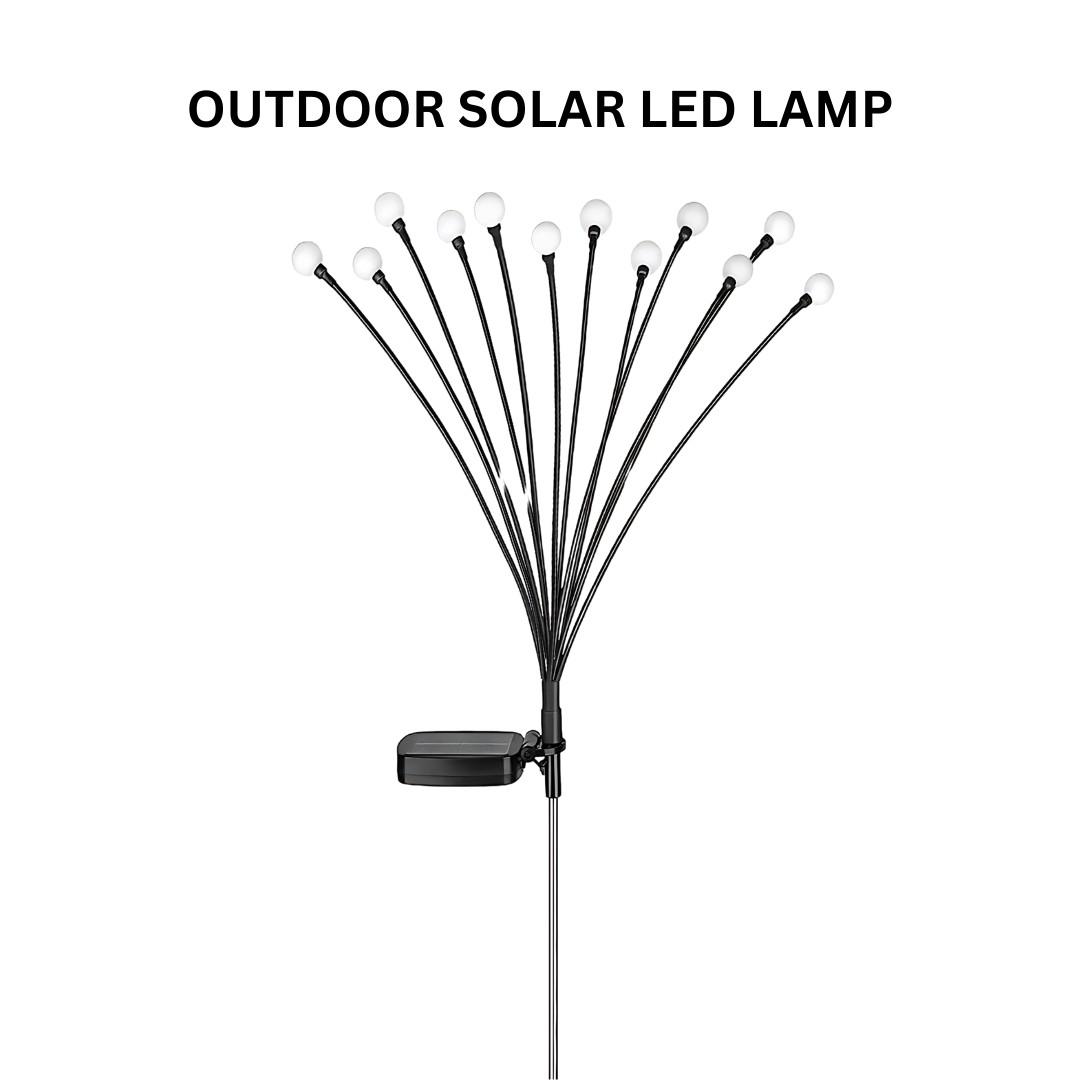 Solar Powered 10 LED Firefly Garden Lights - Waterproof Outdoor Decorative Lights